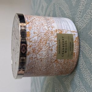Bath and body works Cranberry Woods 3 Wick Candle